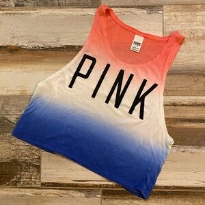 PINK Cropped Tank Top, Size M